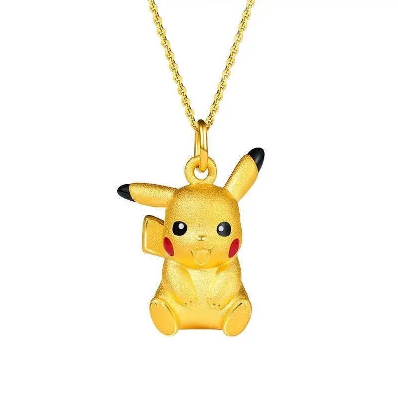 

Pokémon Pikachu Necklace Cartoon Anime Men and Women Necklace Pendant Diy Jewelry Accessories Kawaii Children's Gifts