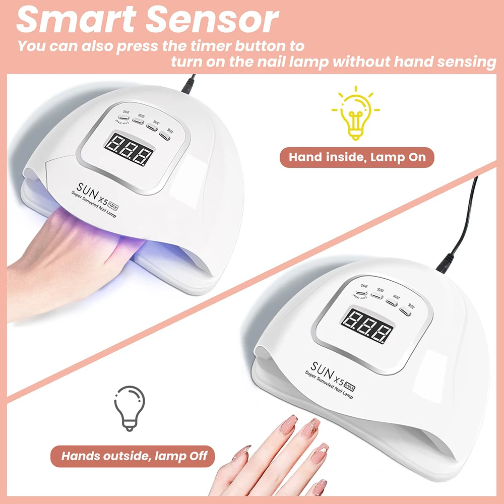LINMANDA SUN X5 MAX 120W UV LED Nail Lamp for Fast Drying Gel Nail Phototherapy Machine 45 LEDs Manicure Tool Salon Equipment image 3