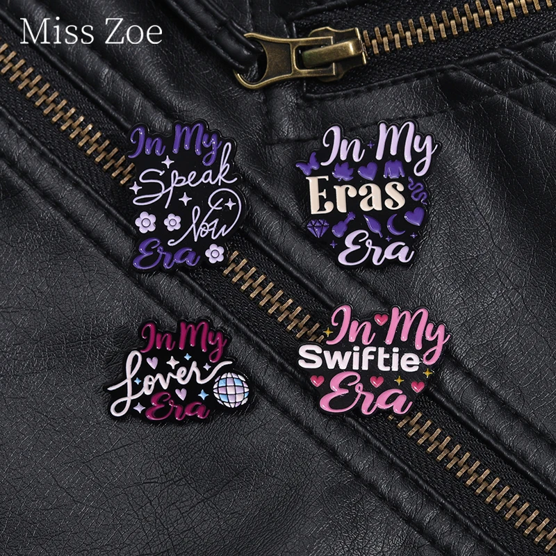 Singer Lyric Script In My Eras Era Enamel Pin Disco Concert Ball Album In My Swiftie Era Brooches Lapel Badge Jewelry Fans Gifts