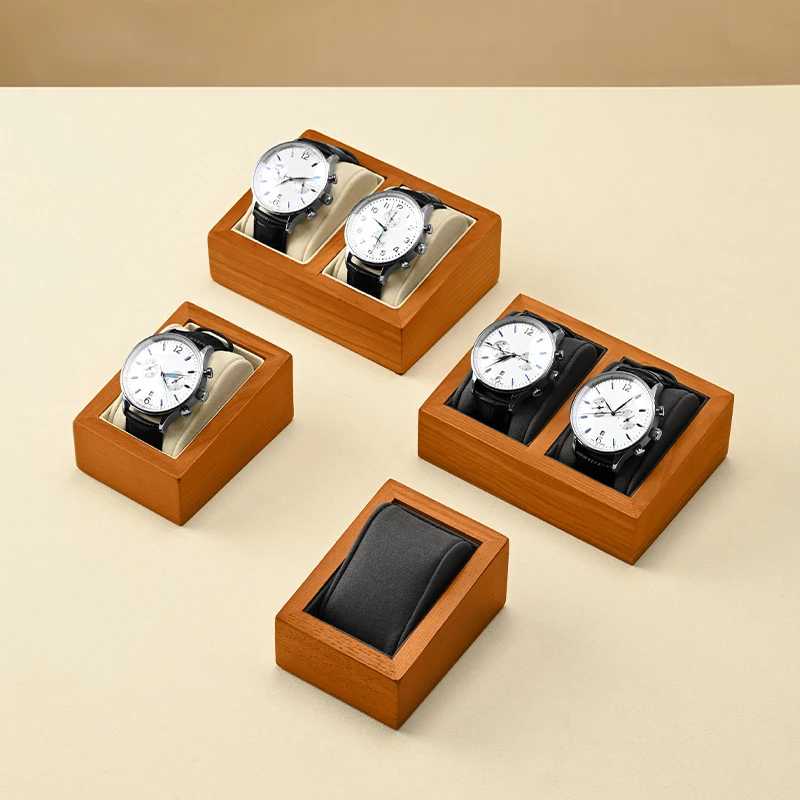 MISHITU Solid Wood Watch Storage Box Men Wrist Watches Organizer Boxes 1/2-Slot Home Watch Storage Retro Wristwatch Display Case