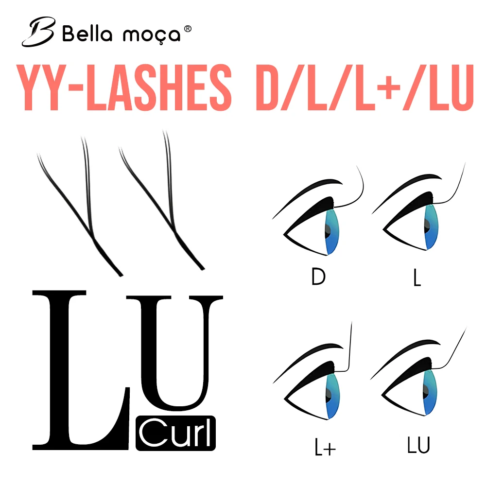 Bella Moca D/L/LU/L+ YY Shape Lashes 0.07 YY Brazilian Cilios Mix 8-14mm 24 Hours Shipping