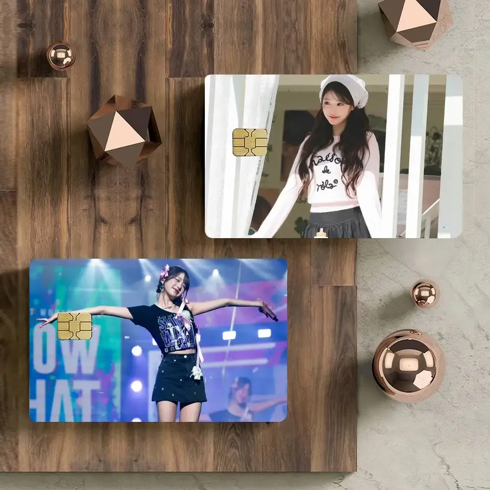 Wonyoung IVE Korean Girl Group Card Stickers Sticker Decal 4pcs PVC Credit Card Skins Removable Self-adhesive Protective Film