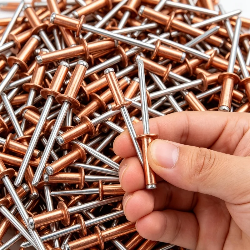 Beicai 5~50pcs Copper Blind Rivet M2.4 M3.2 M4 M4.8 Dome Open Type Anticorrosive Bronze Brass Rivets Rivets Pull Nail