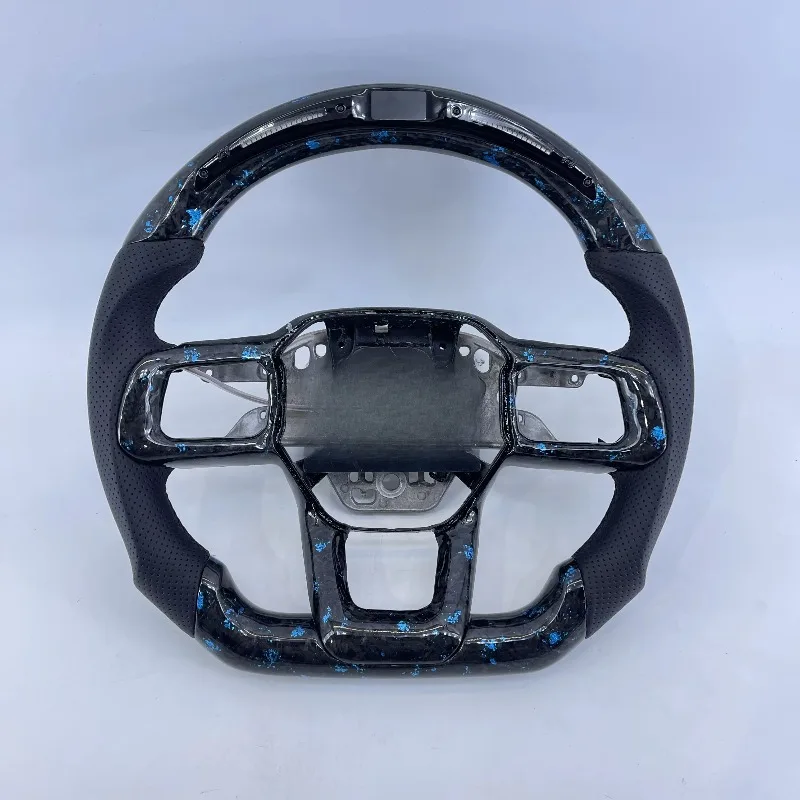 CCExcellent Customized Carbon Fiber Steering Wheel with LED Fashion Design for 2024+ Ford Mustang