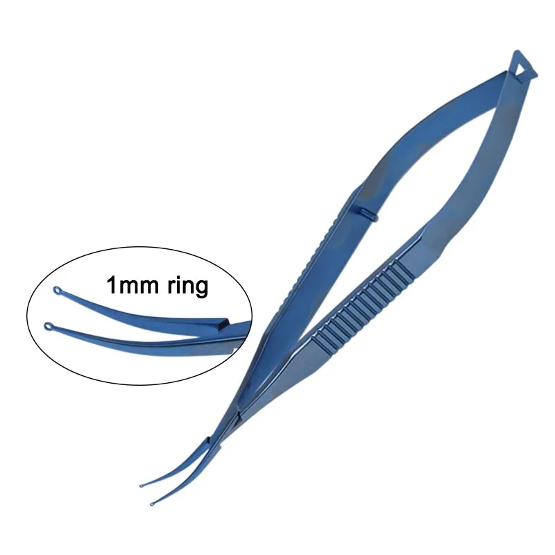 

GREATLH Ophthalmic Lens Forceps Tweezers Curved Type Eye Ophthalmic Instrument Titanium Alloy