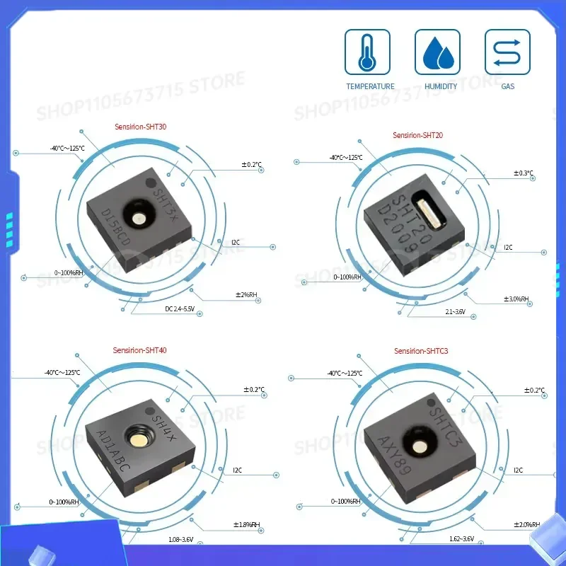 for 10pcs SHT30 Temperature and Humidity Sensor with Protective Cover THS10A-SHT30 Probe