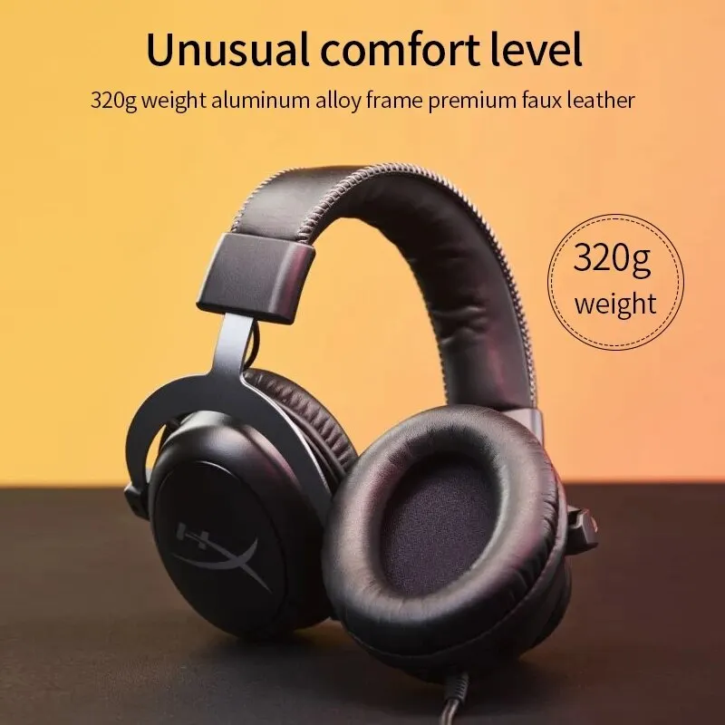 Original HyperX Nuvem 2 II Gaming Fios Headset Com HiFi 7.1 Surround Som Microfone Headphone Jogo Para PC PS4