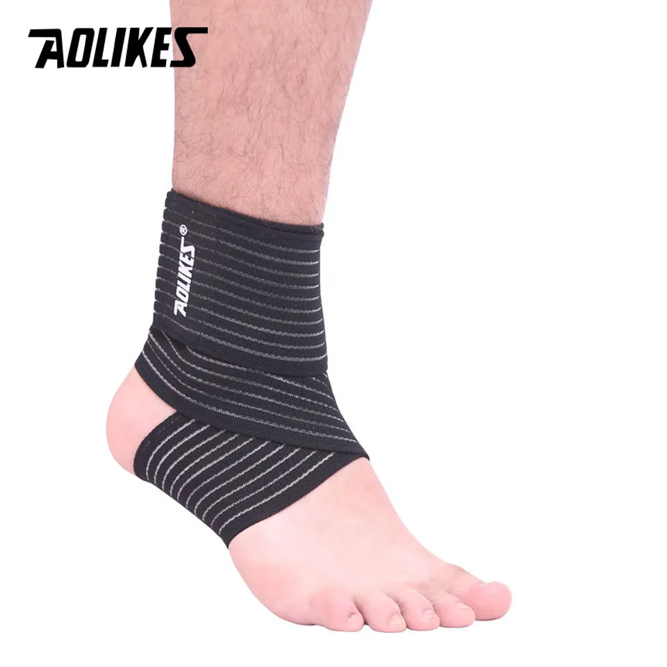 AOLIKES 1 PZ 40-180 cm Compressione Benda Protezione Ginocchio Supporto Brace Sport Elastico Gomito Cinghie Fasce Per Gamba Elast Bandag