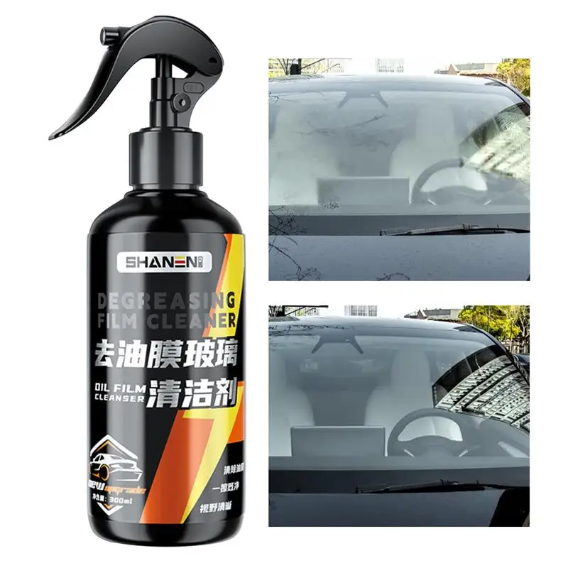 Car Glass Oil Film Stain Removal Cleaner 300ML Car Windshield Oil Film Cleaner Cleaner Without Damaging Surfaces Simple And