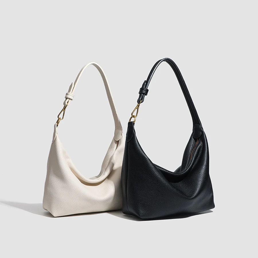 

New lychee pattern versatile commuter women's bag, large-capacity casual single-shoulder crossbody bag, dumpling underarm bag