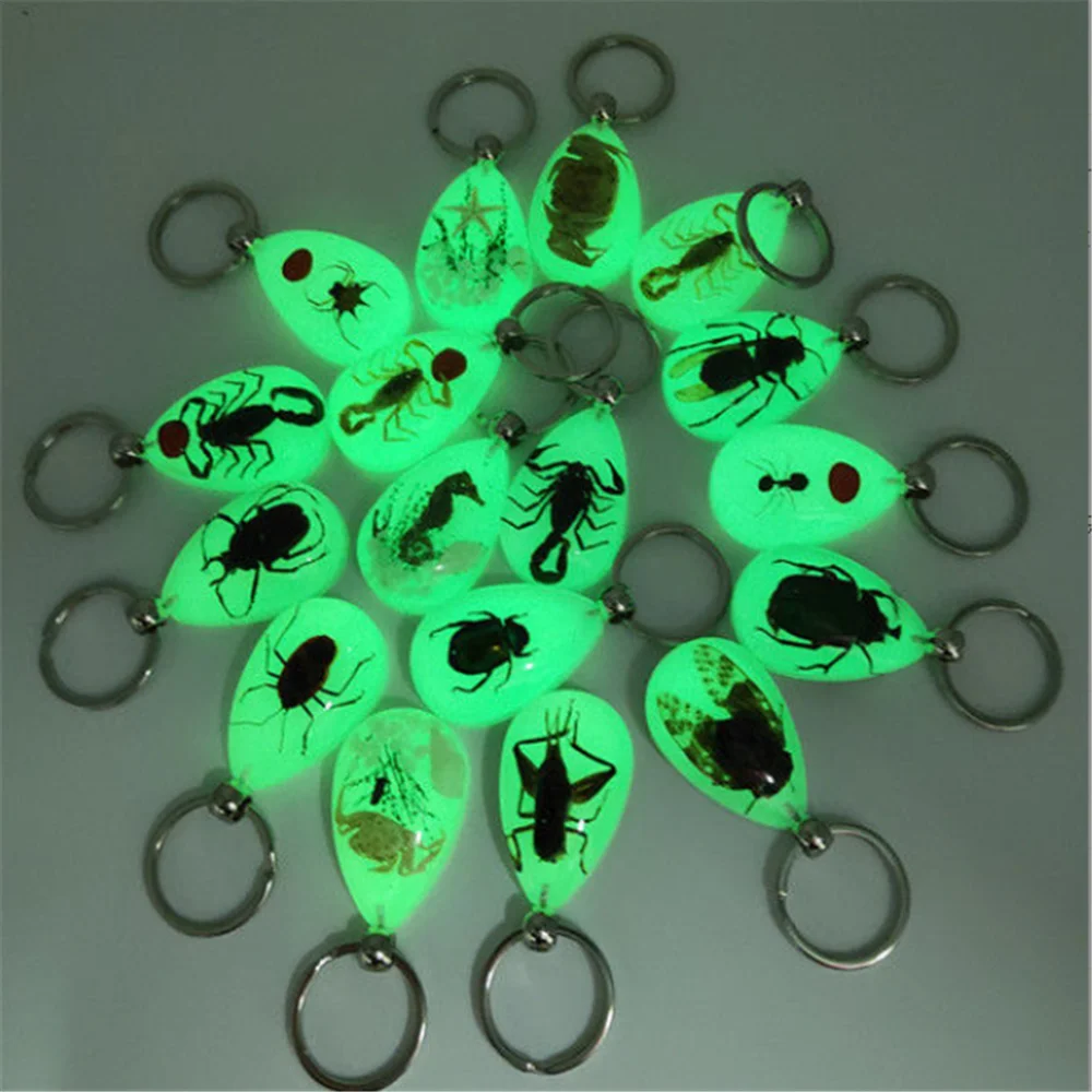 Car luminous amber insect keychain pendant for Citroen 2002 2004 2006 Daewoo c3 c4 2009