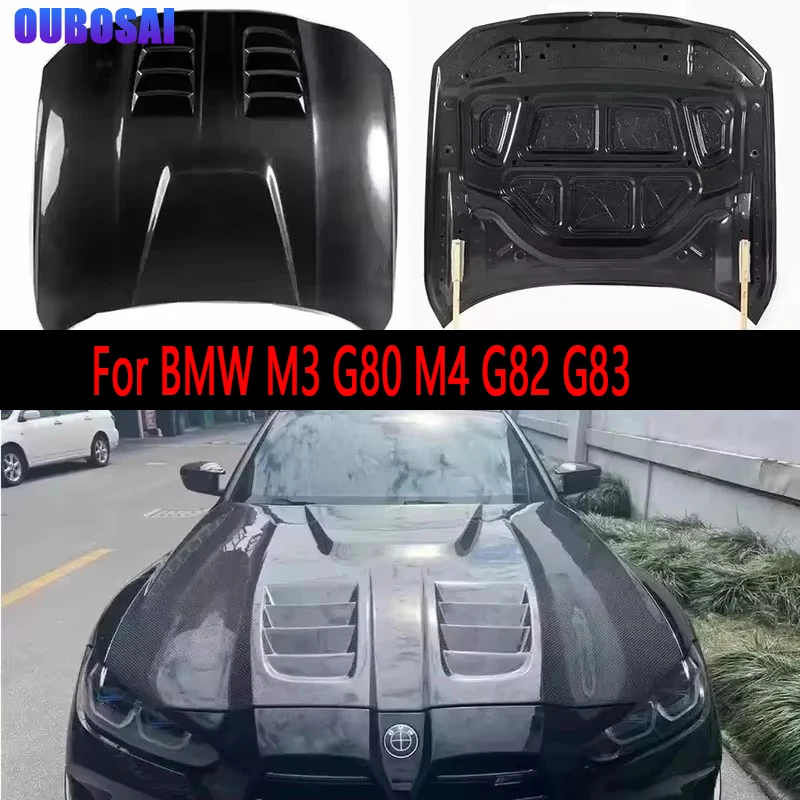 

For BMW M3 G80 M4 G82 G83 Carbon Fiber Hood Engine Cover Hood Car Headliner Hood Cover P Style body kit