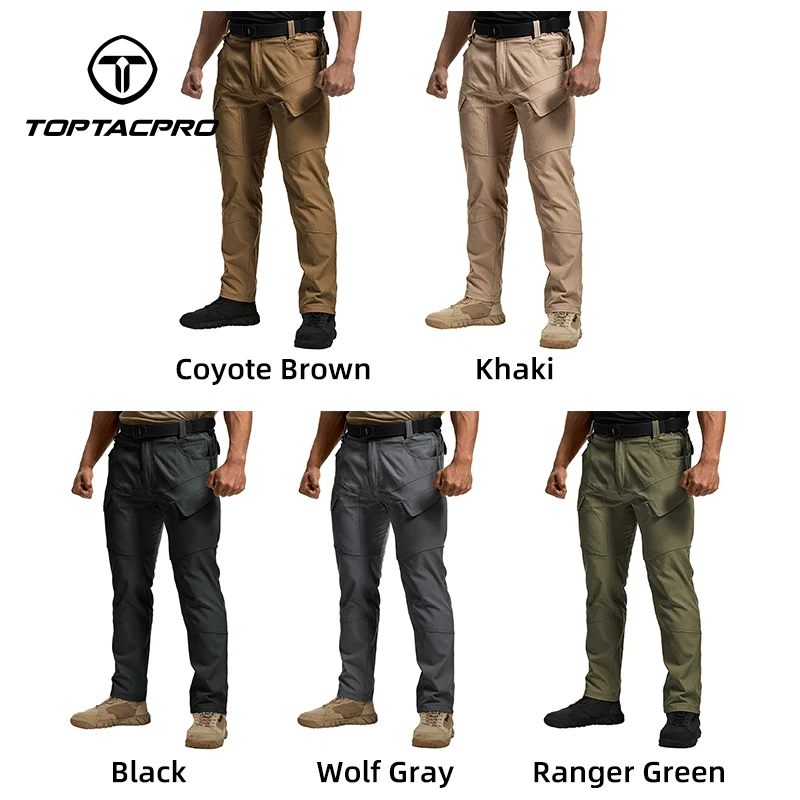 

TOPTACPRO Tactical Pants Ripstop Stretch Water-Resistant Cargo Pants Hiking Urban Commute Multi-Pocket Durable Workwear 8201