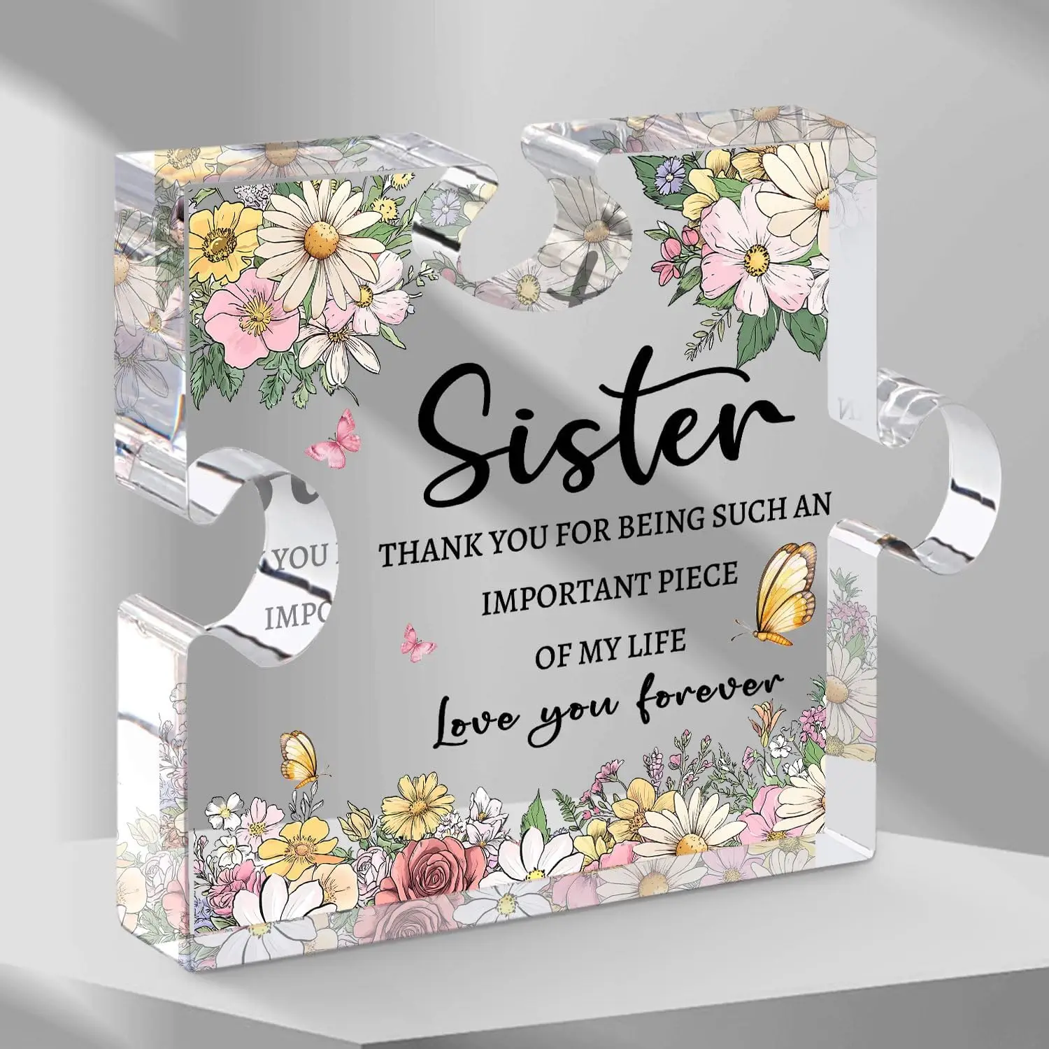 هدايا الأخت من الأخت الأخ 3.9 بوصة لوحة الأخت هدية عيد الأم للأخت هدايا عيد ميلاد شقيقة عيد الميلاد هدية شقيقة #1