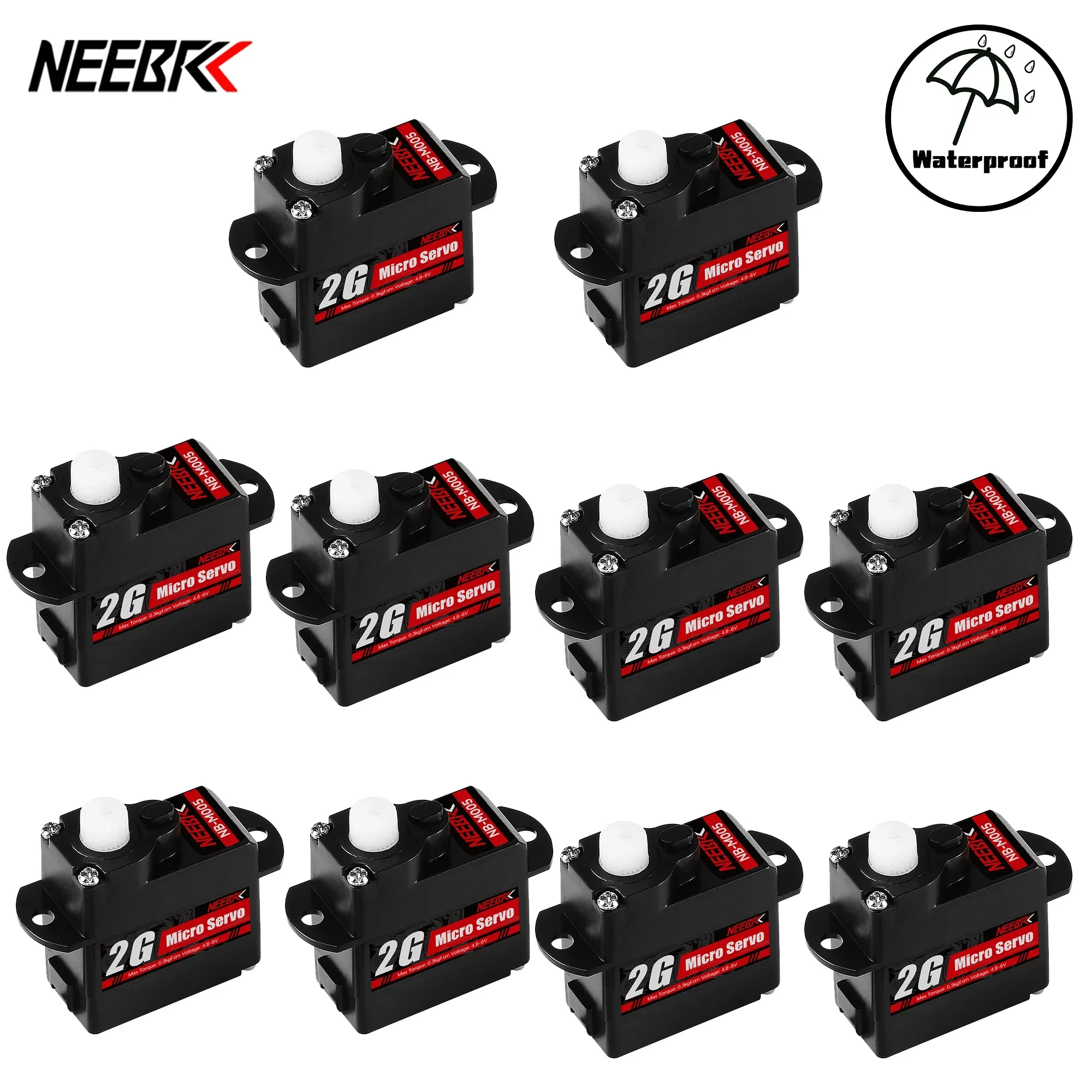 Neebrc 1/5/10Pcs 2G Plastic Tandwiel Coreless Motor Micro Servo Voor Rc Auto Vast-Wing Vliegtuig Helikopter Robot Trx4 Wltoys K969 K989