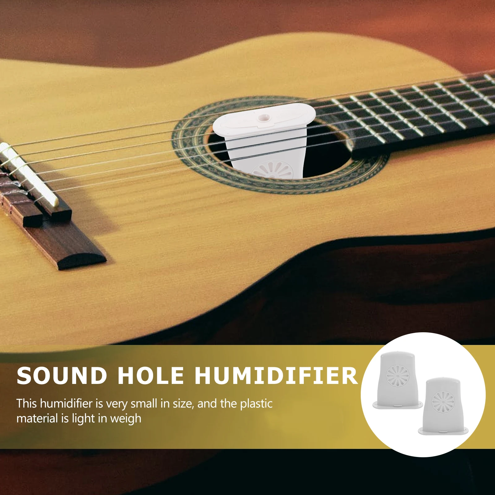 

2 Pcs Guitar Humidifier Stringed Instruments Portable Humidifiers for Travel Acoustic Plastic Accessories