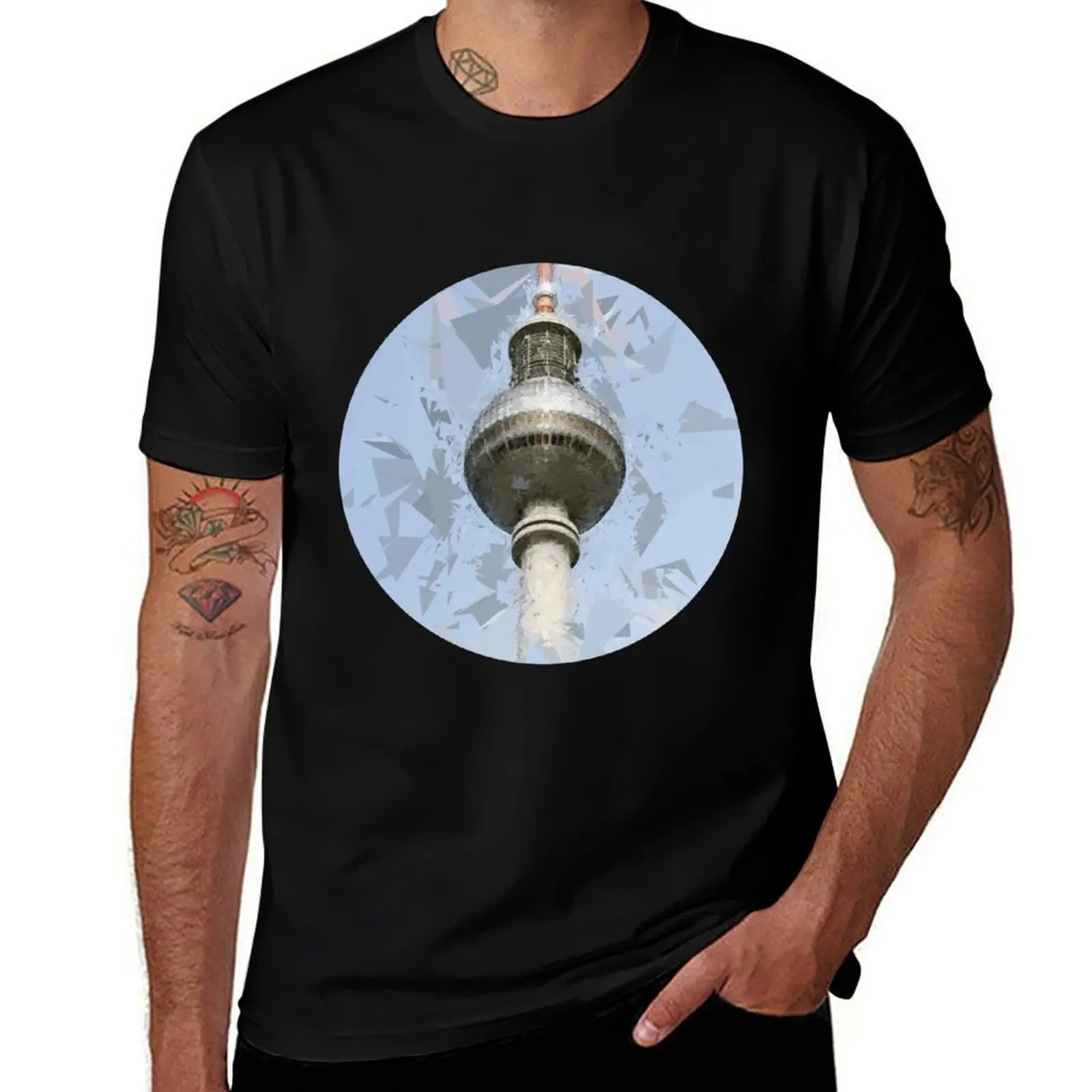 

fit casual man man man shirts T-Shirt shirt cotton T-Shirt shirts t for Berlin t pack t slim for Fernsehturm