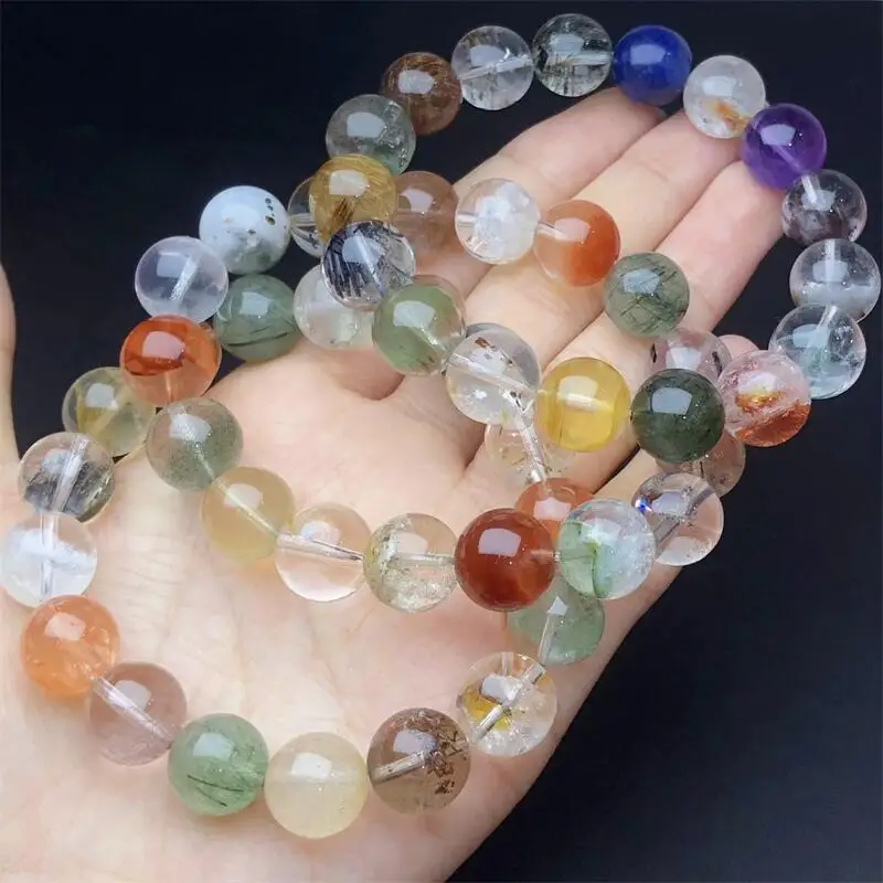 

12 мм натуральный кристалл кварцевый браслет кристалл Рейки целебный драгоценный камень модные украшения праздничный подарок 1 шт.