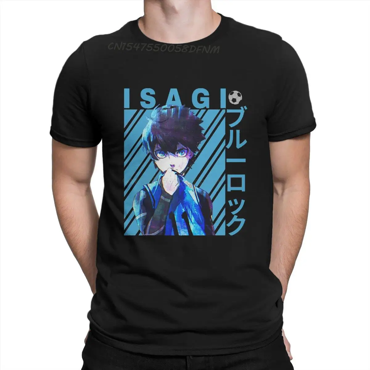 Cool T-shirts Men's Cotton Awesome T-Shirts Summer Tops BLUE LOCK Isagi Yoichi Anime Tees Men T Shirts Tops Graphic Printed