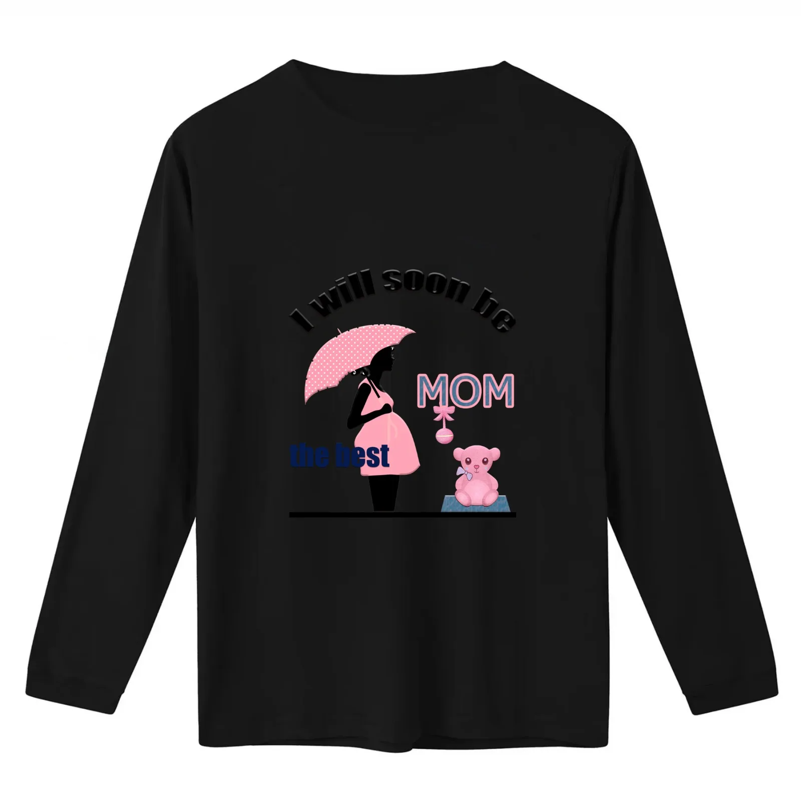 Expectant mom T-Shirt Summer Casual Cotton Tee Oversized Streetwear Tops Vintage Graphic Print Loose Fit Short Sleeve