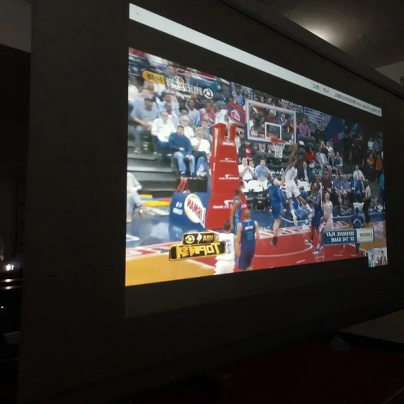 모터 구동 전동 후면 투사 스크린 60-100인치, 리모컨 포함, LED LCD HD 프로젝터 3D 4K 지원 후면 투사