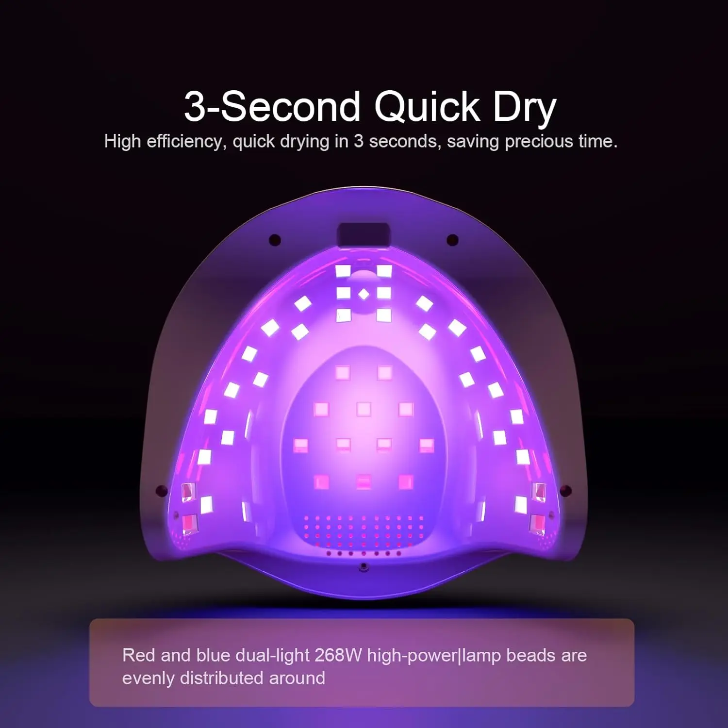 248W Professional UV LED Nail Lamp for Nails Dryer for Gel Nail Art Polish Fast Curing Lamp with Automatic Sensor 4 Timers