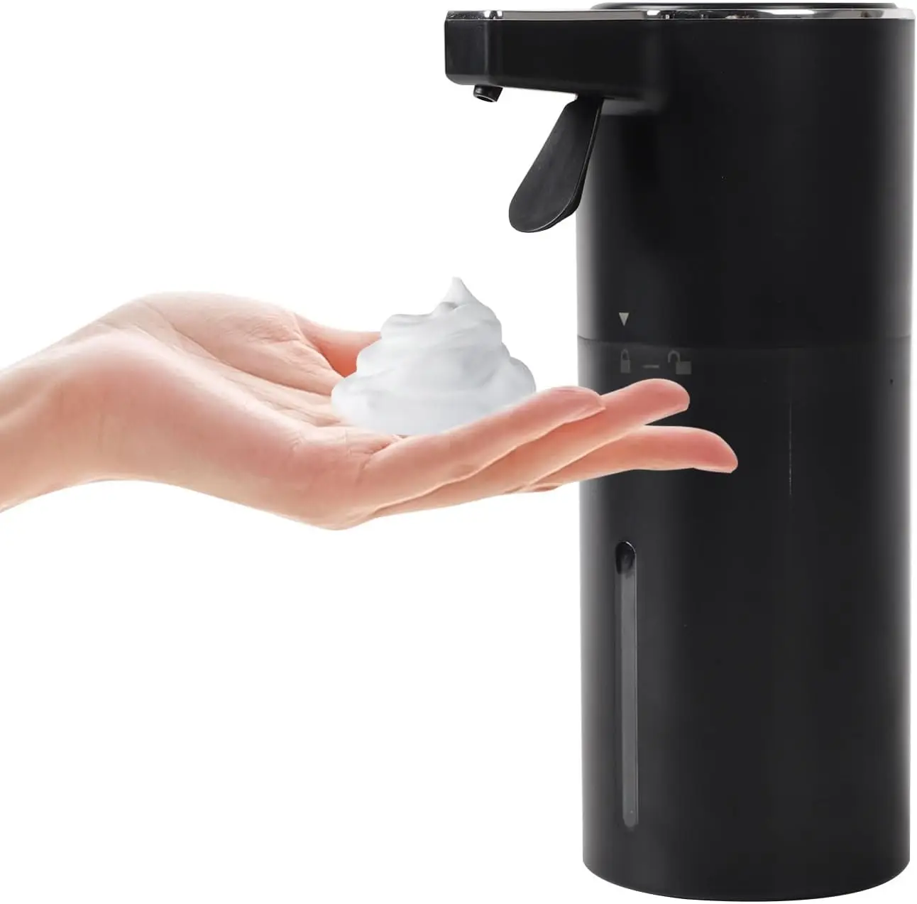 

Автоматический дозатор мыла, бесконтактный, многофункциональный, с длительным сроком службы батареи, большой емкостью 400 мл, 4 уровня регулировки, ИК-датчик