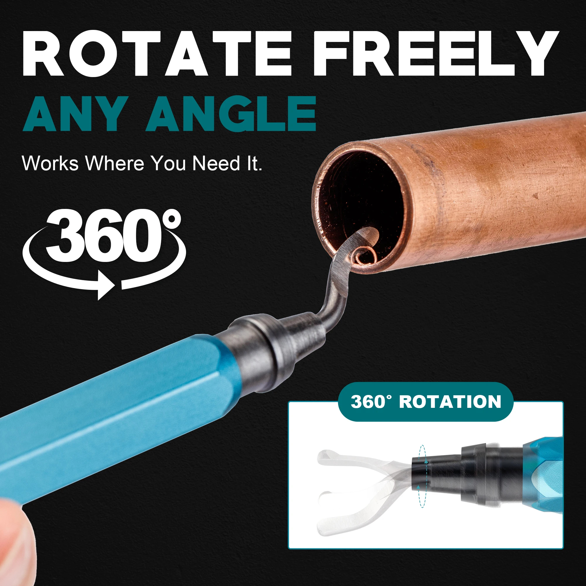 Deburring Tool with 11 Extra Blades Burr Cutter Trimming Knife Scraper Deburring Tool DIY Edge Cutter Router Bit Rotary Deburr