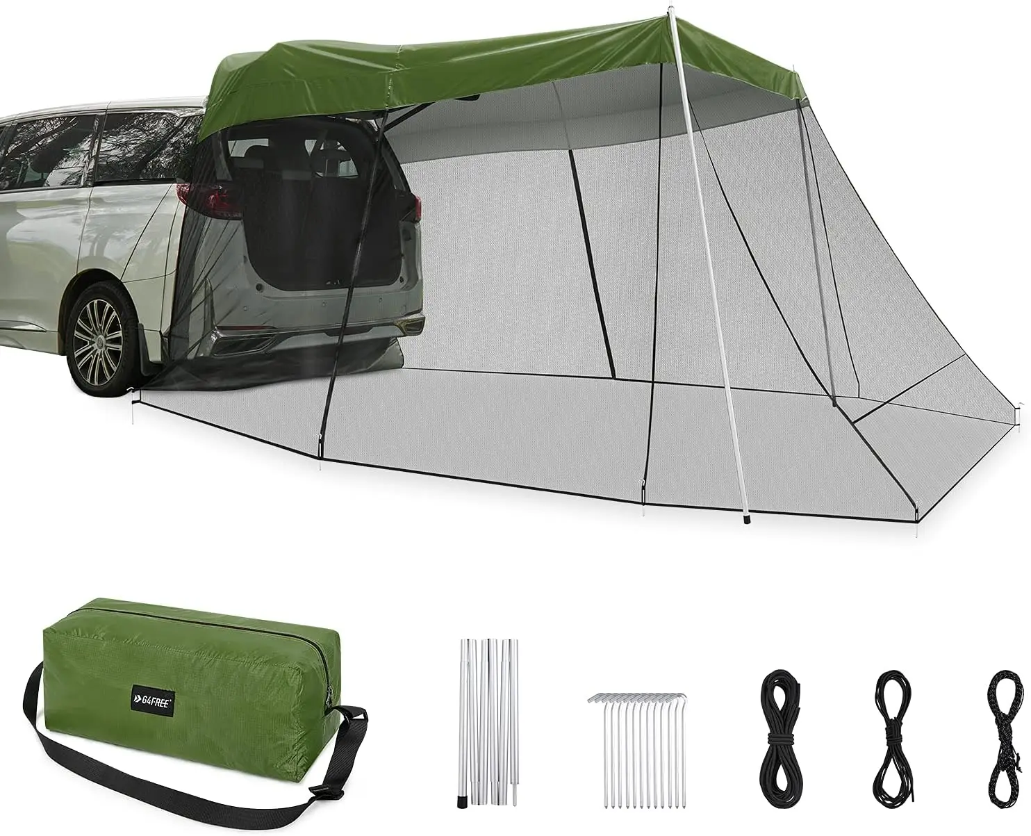 

Mosquito Net, Portable SUV Tent Tailgate Shade Car Canopy for Outdoor Camping Car Travel