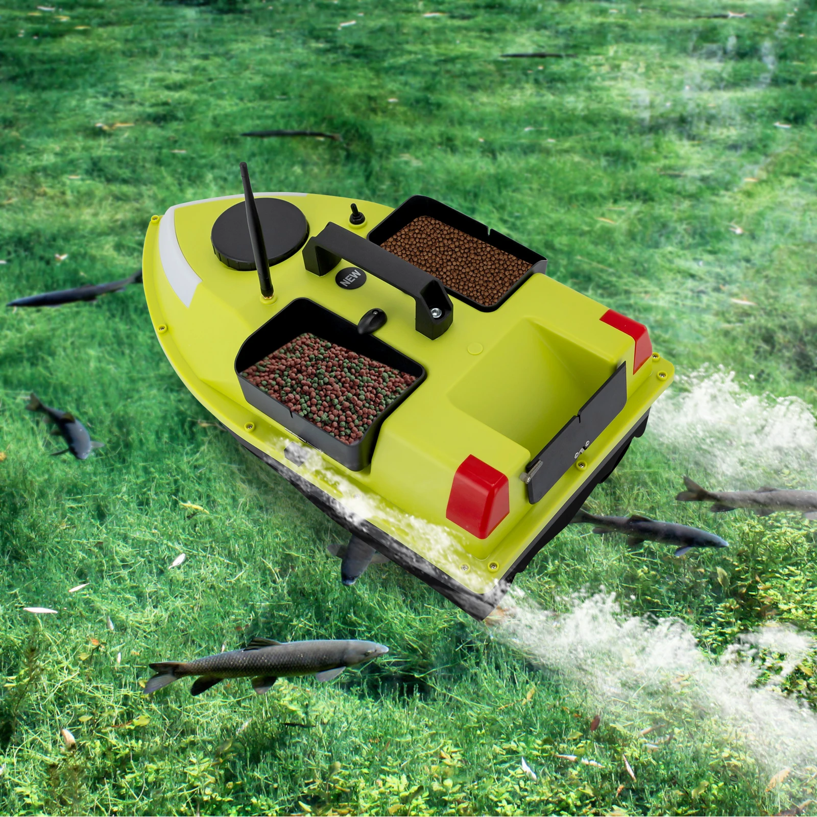 قابلة للشحن GPS قارب طعم صيد ث/2 بطاريات 99 نقطة تحديد المواقع 2 كجم تحميل قارب الطعم RC قارب صيد #2