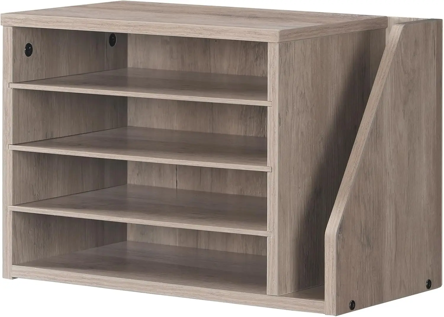 

Adjustable Wood Mail Sorter with Shelves for Office and Home, Organizes Papers, Files, Magazines