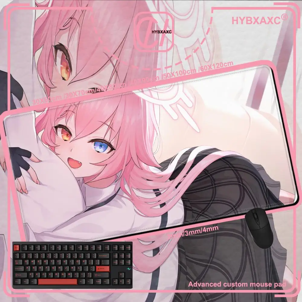 

Милый коврик для мыши Takanashi Hoshino для девочек, аниме, синий архив, коврик для ноутбука, ПК, настольный коврик, коврик для геймера, большой коврик для мыши, нескользящий коврик для клавиатуры и мыши