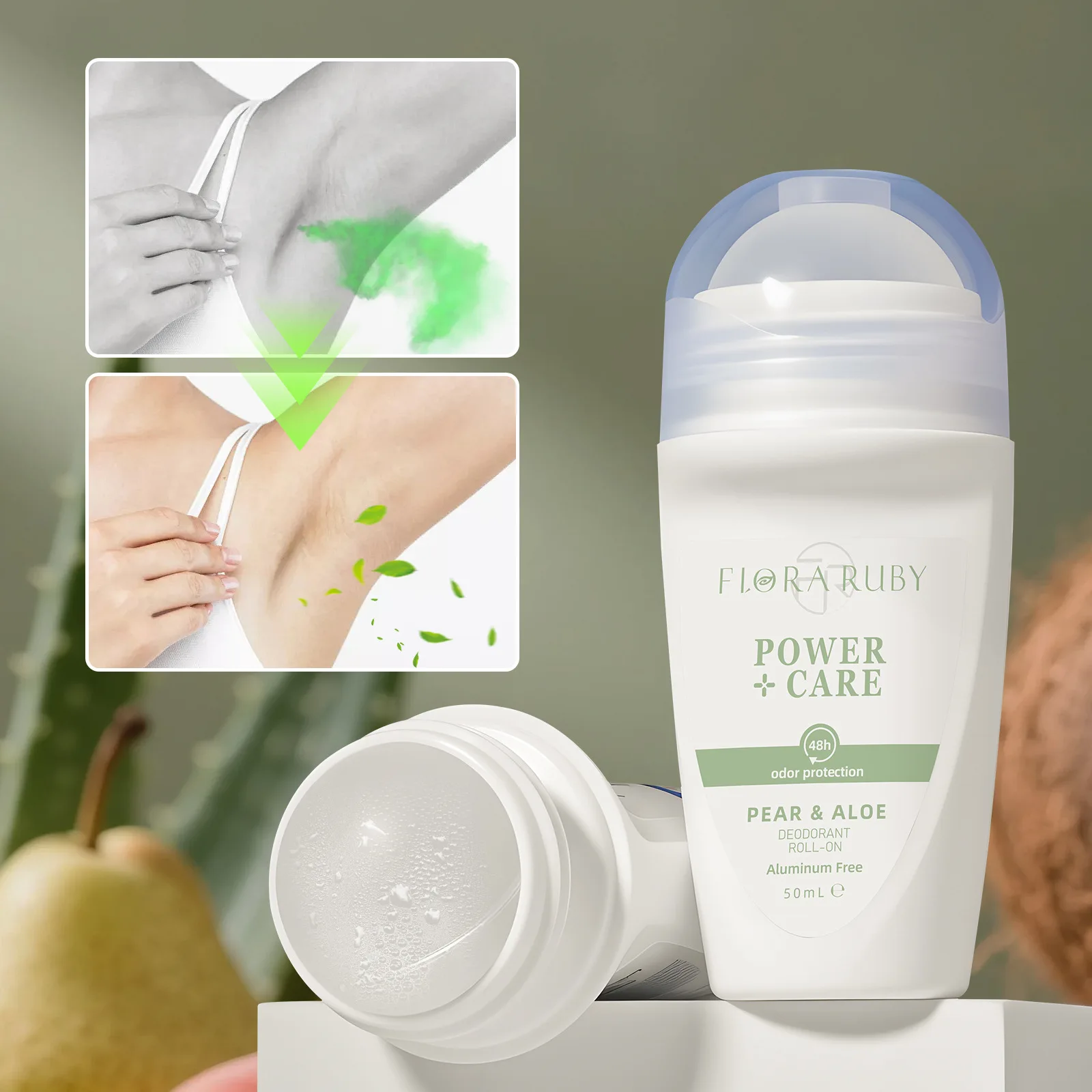 48H Deodorant for Women Men Roll-on Bottle Reduce Sweating Odor Remover Underarm Body Deodorant Stick Fast Dry Lasting Refresh