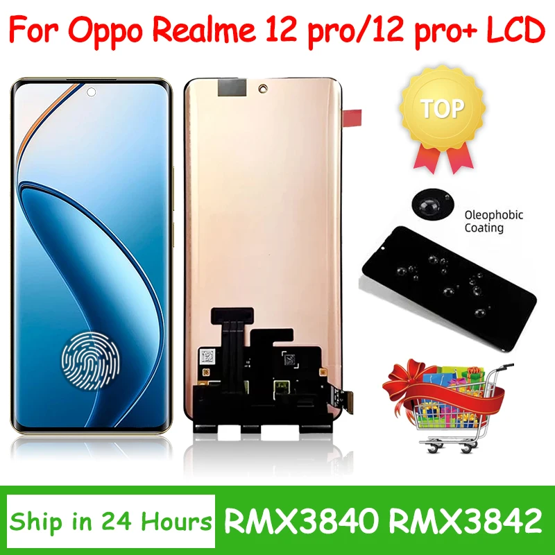 

6.7" AMOLED 120Hz LCD For Oppo Realme 12 Pro/12 Pro+ Plus RMX3840 RMX3842 LCD Display Touch Screen Digitizer Assembly