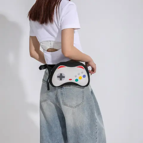 Gamepad Running Women Waist Bag Fashion Cute Girl Waist Bag Simple Casual Portable Fanny Pack Nylon Travel Hiking Bag