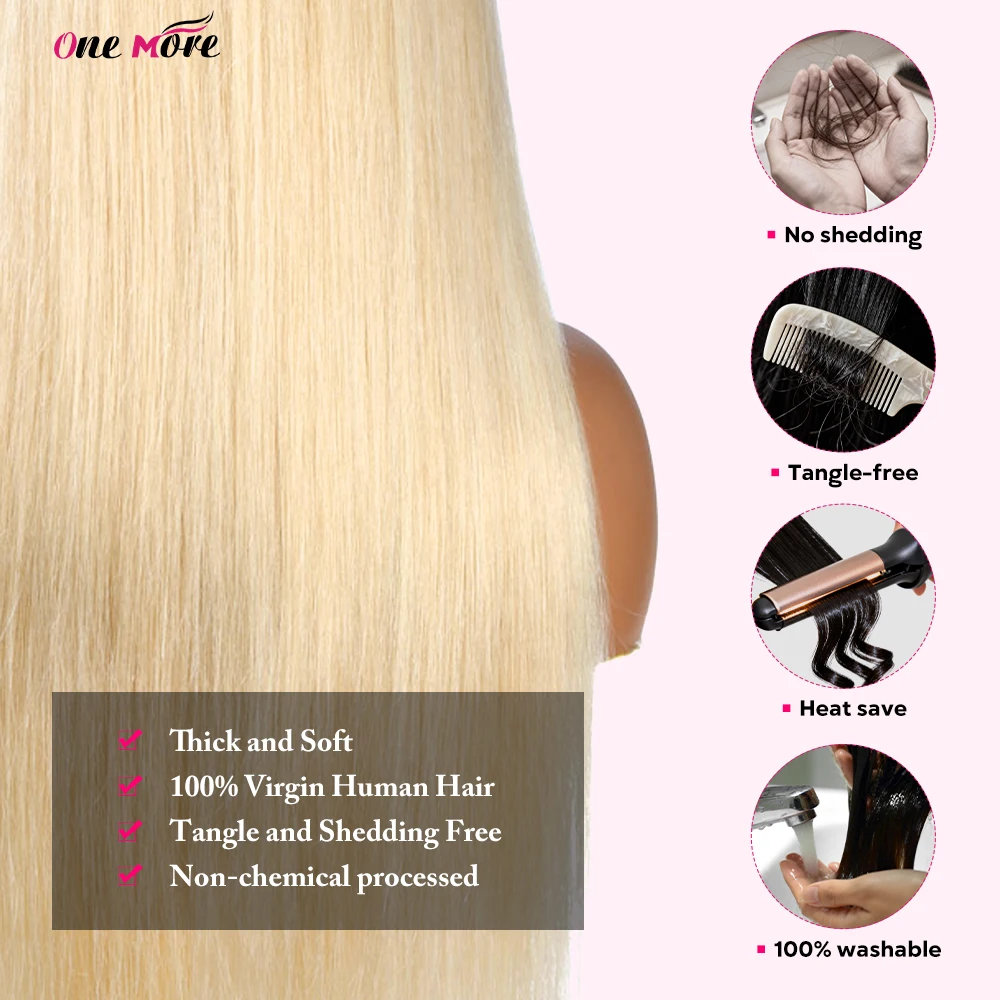 Cabelo Brasileiro Loiro 613 Liso em Trama Remy 100% Humano, Pacotes de 24, 26, 28, 30 Polegadas, Opções 1, 3, 4 Disponíveis