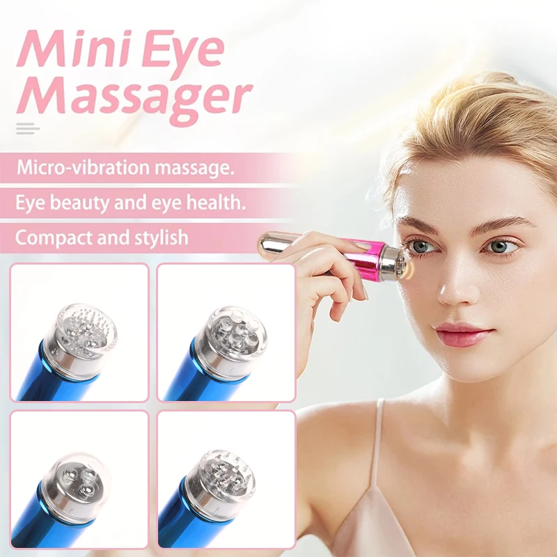 4-in-1 elektrische gezichtsmassager Micro-vibratie Oogschoonheidsinstrument voor ontspannen Oog Donkere kringen Oogzakken Wallen Oogmassage