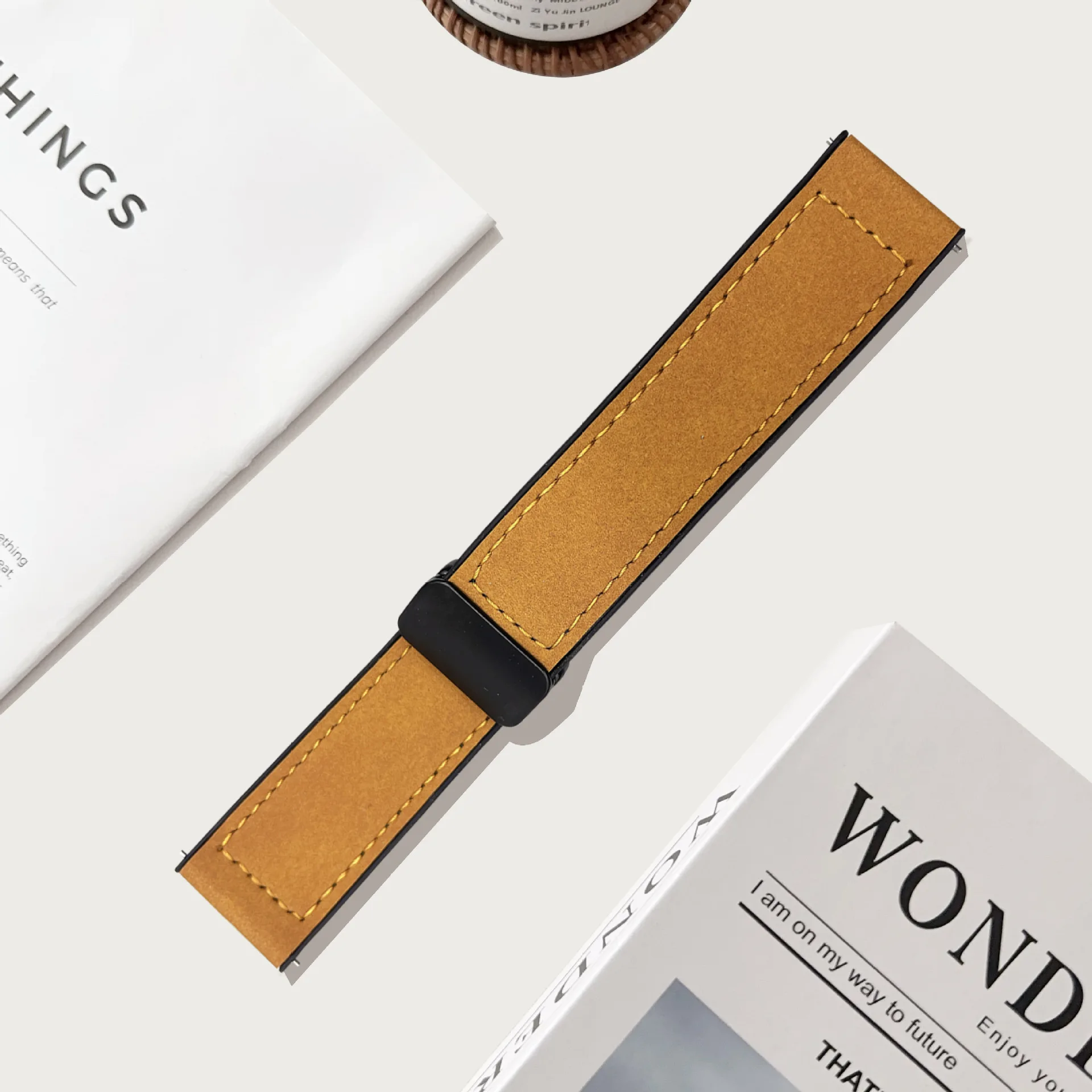 20mm 22mm Leather+Silicone Band for COROS PACE 3/2 Smart Watch Wristband for Coros Pace APEX 1/2 Pro Fold Magnetic Buckle Strap