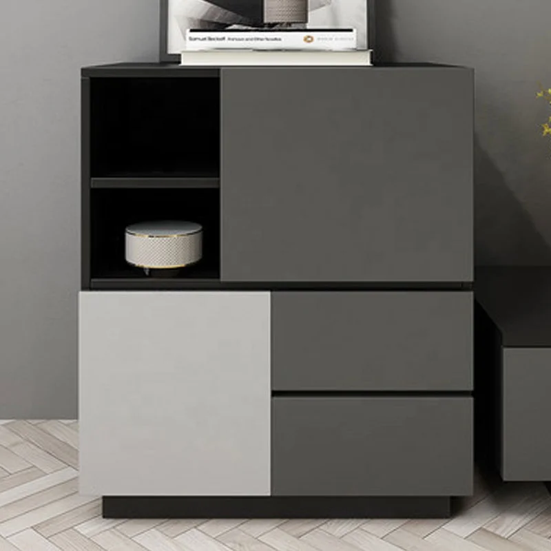 Modern Style Living Room Cabinet Large Storage Classification Space Wooden Side Cabinet