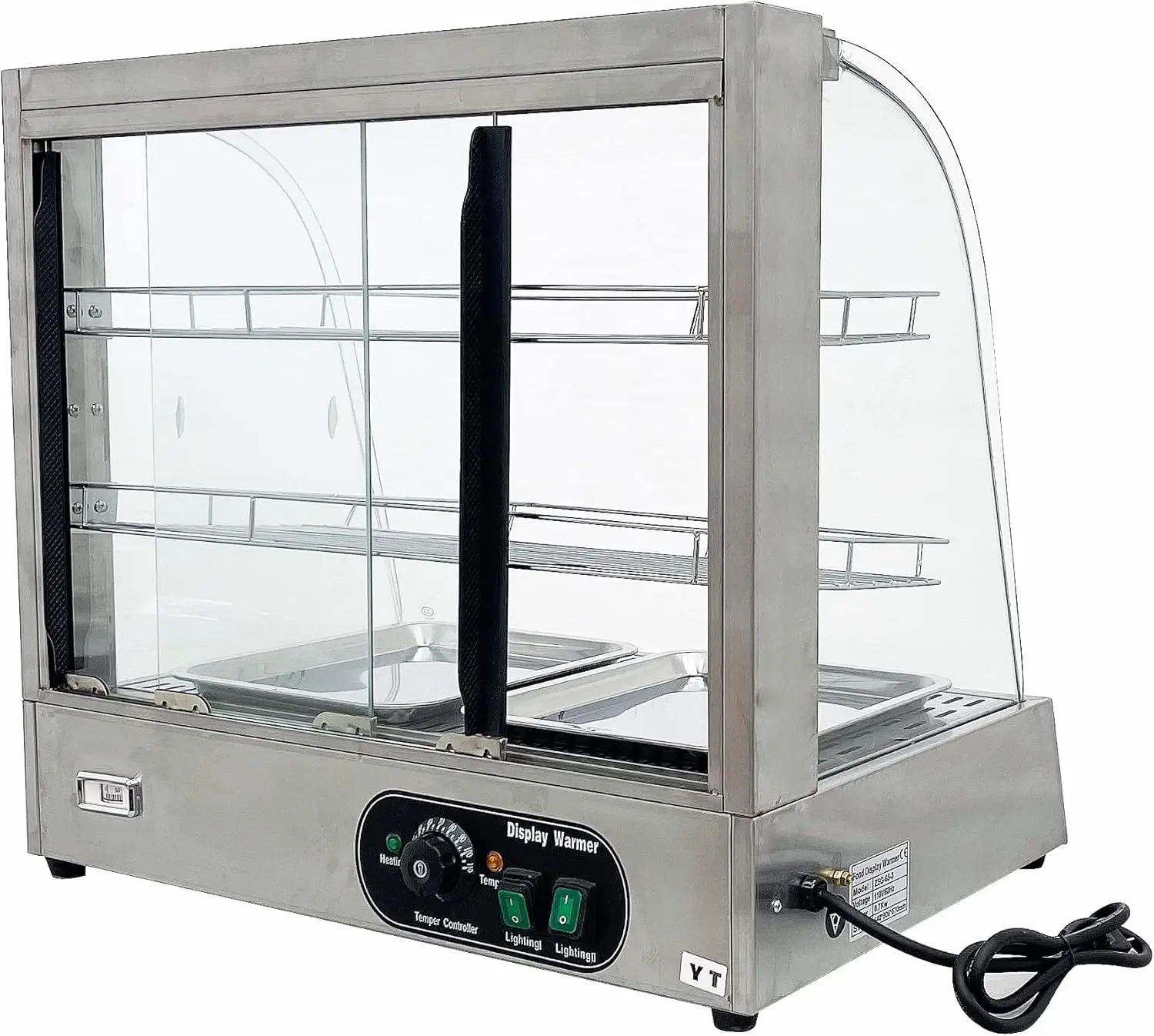 상업용 음식 보온 진열 케이스 3단 500W 전기 피자 보온 진열대 계란타르트 음식 진열 케이스