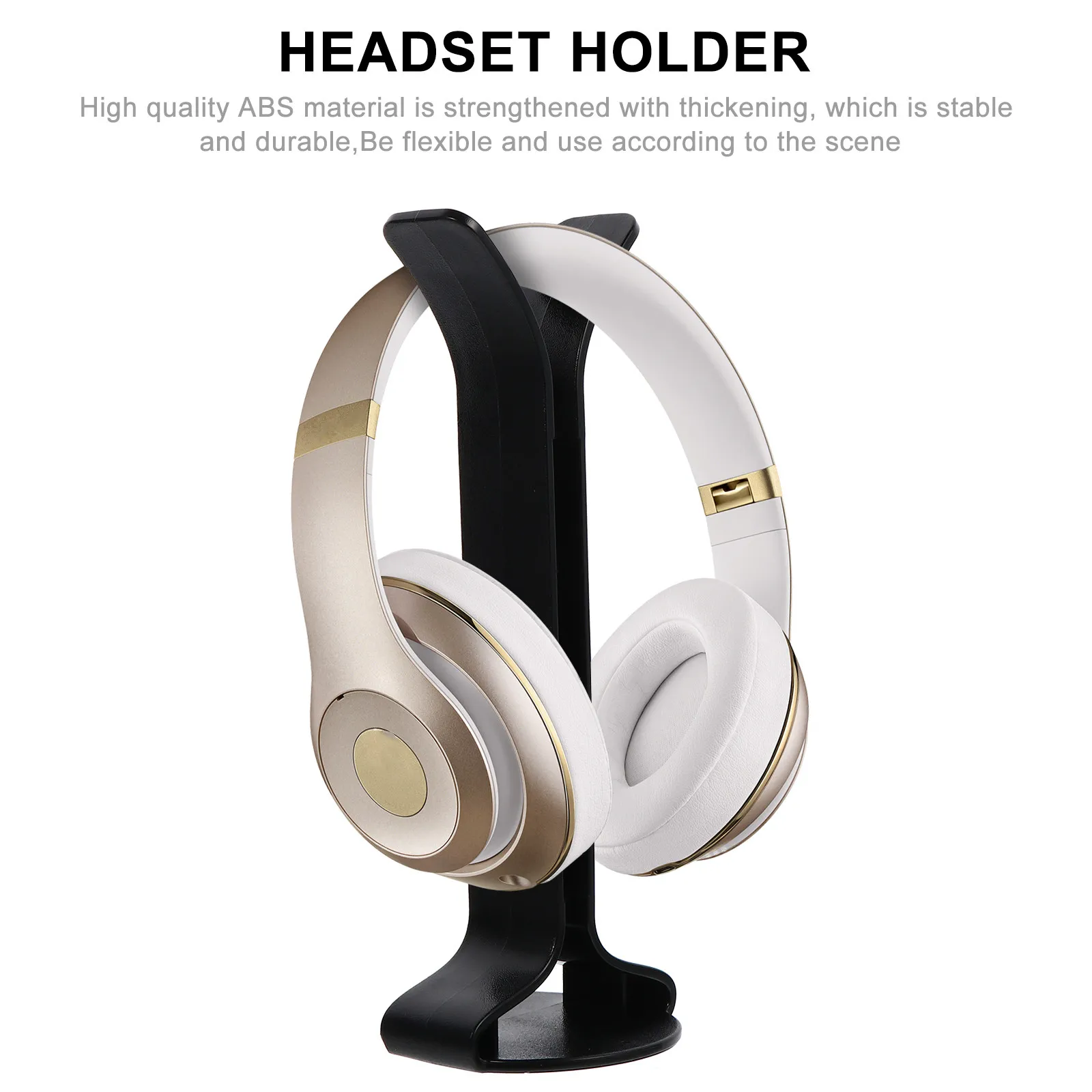1Pcs Earphone Display Rack High Quality ABS Headset Holder Small Space Saving Stable Non-Slip Stand for Office Dormitory
