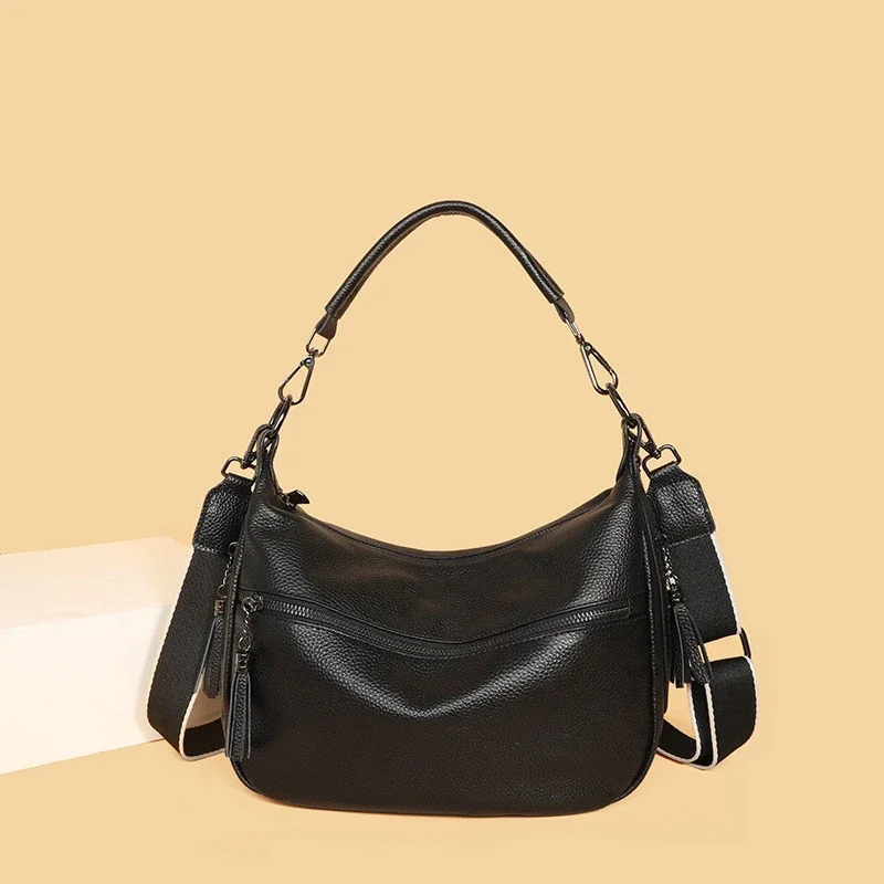 Echtes Leder Hochwertige Damen-Tragetasche Designer-Umhängetasche Retro Casual Damen-Schulter-Messenger-Handtaschen 2026 – Detail 26