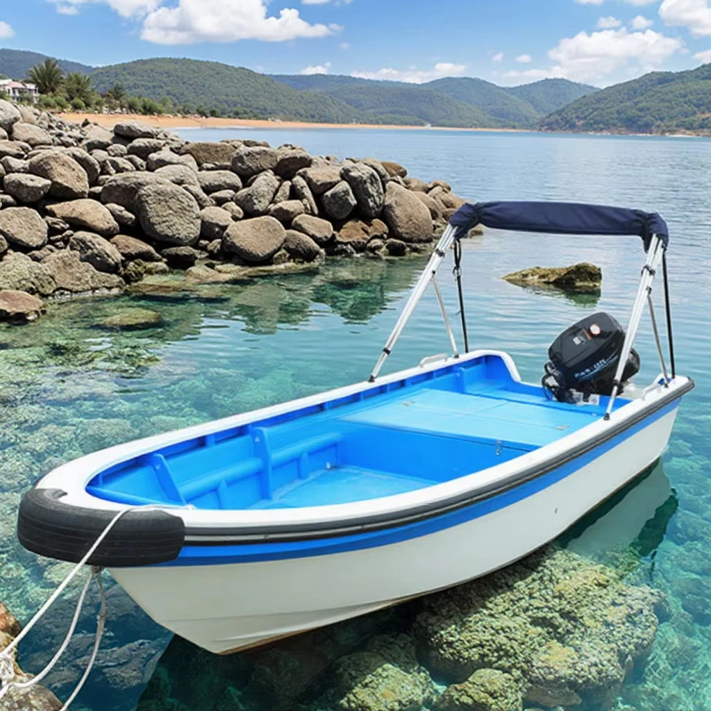 Fiberglass fishing boat used luxury leisure seat awning with bumper strip