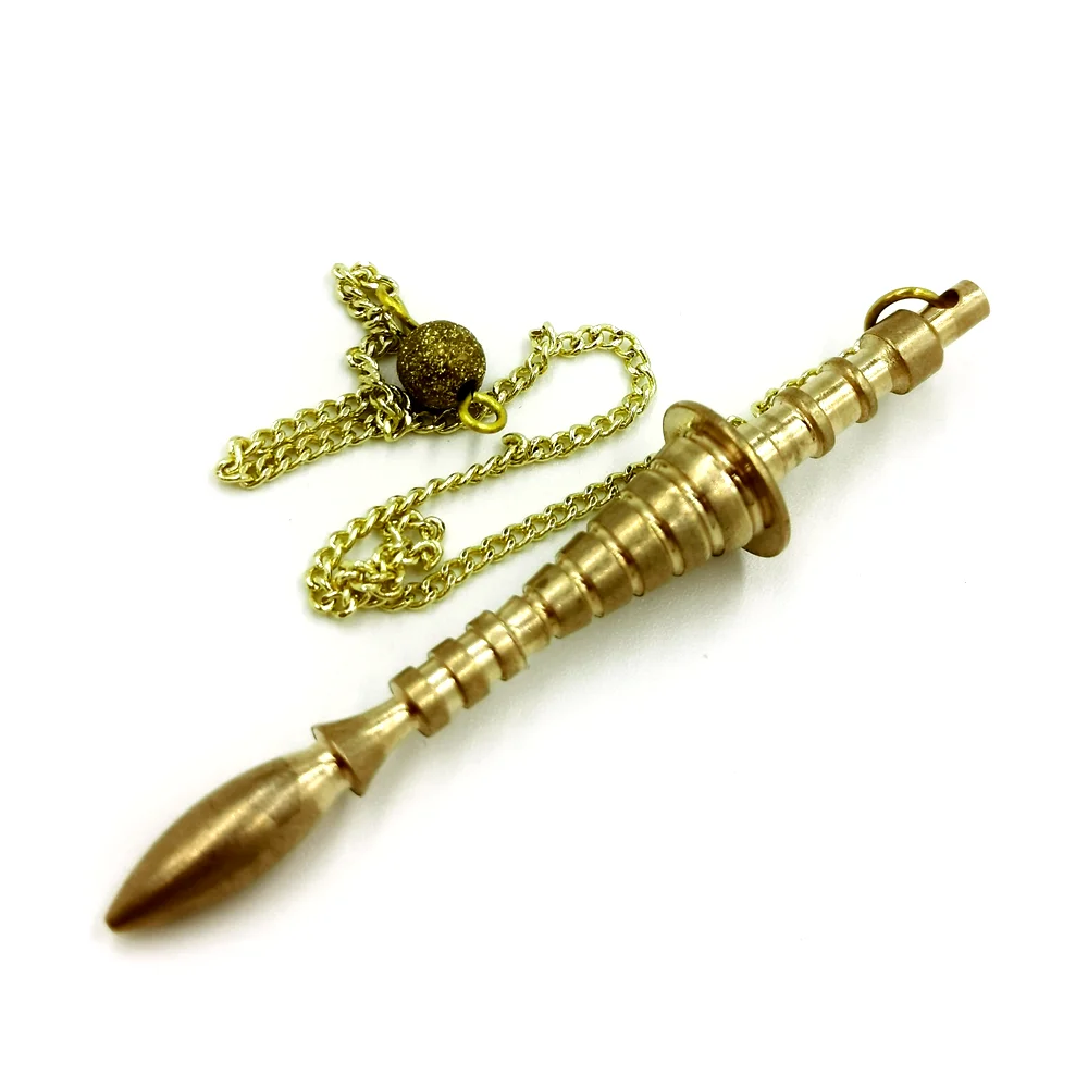 Pendulum Metal for Dowsing Pendulo De Spiritual Point Divination Healing Tool Wicca Balancing Pointed Cone Pendant