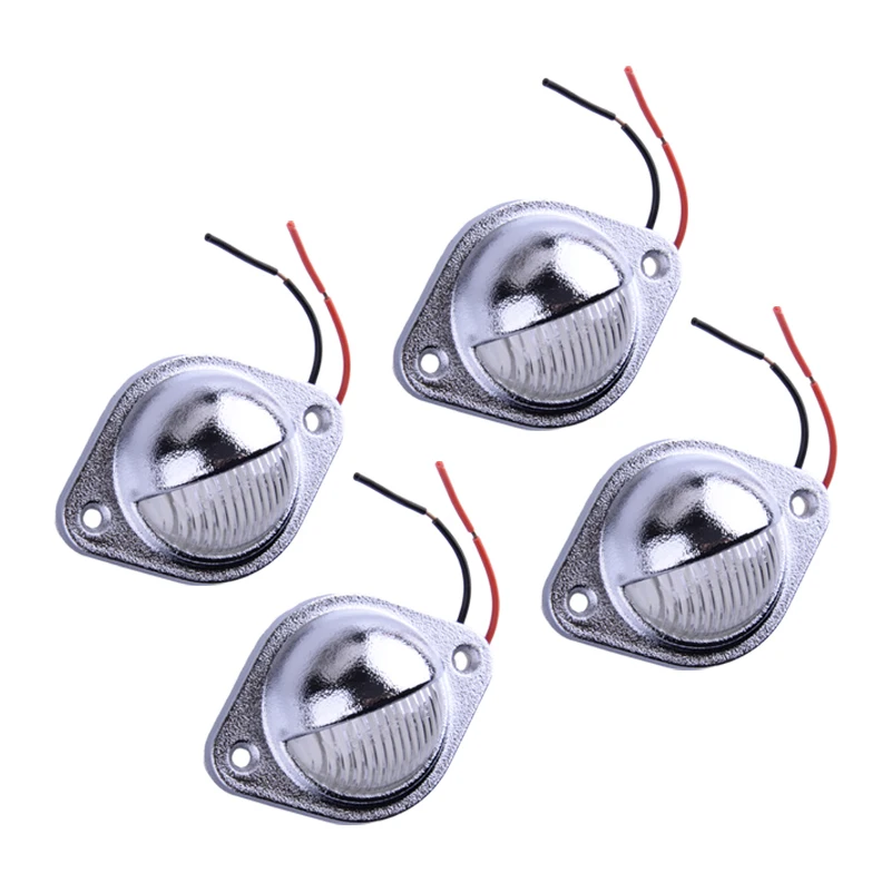 

4Pcs Deck Courtesy LED Light Stern Transom Lamp 6000K 0.5W Waterproof Universal for Boat Marine Trailer Truck Van RV Caravan