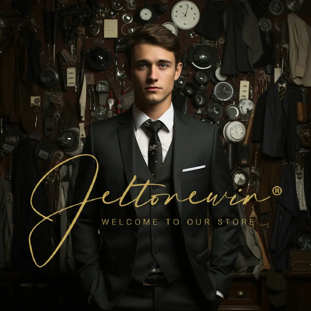 

Formal Men 3 Piece Wedding Suit Groom Tuxedo Slim Fit Business Suits Champagne Wedding Suit Costume Homme (Blazer+Pants+Vest)