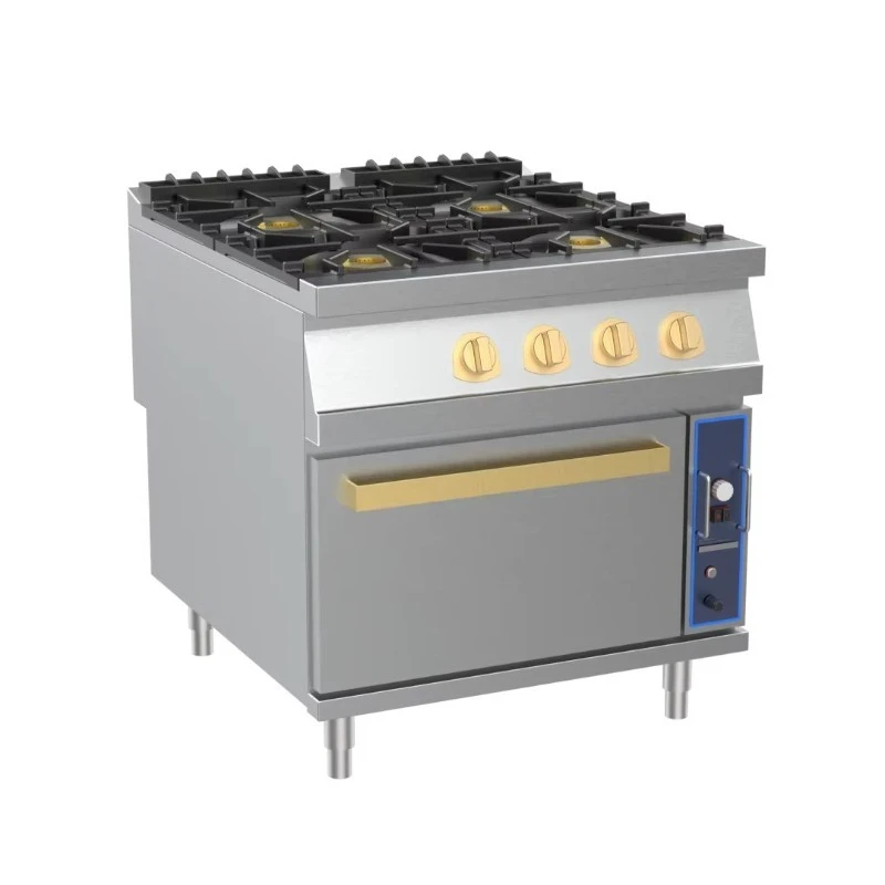 High Quality 6-Burner Gas Range with Electric Oven for Commercial Catering & Food Cooking Wholesale Commercial Cooking Equipment