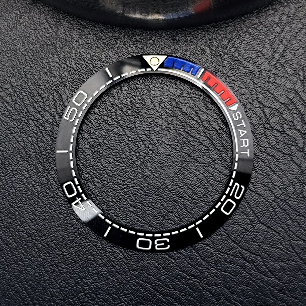 41,5*32,7mm Schräger Uhrenring Keramik/Aluminium Lünette-Einsatzring für 43mm Uhrengehäuse Uhrenzubehör – Detail 2