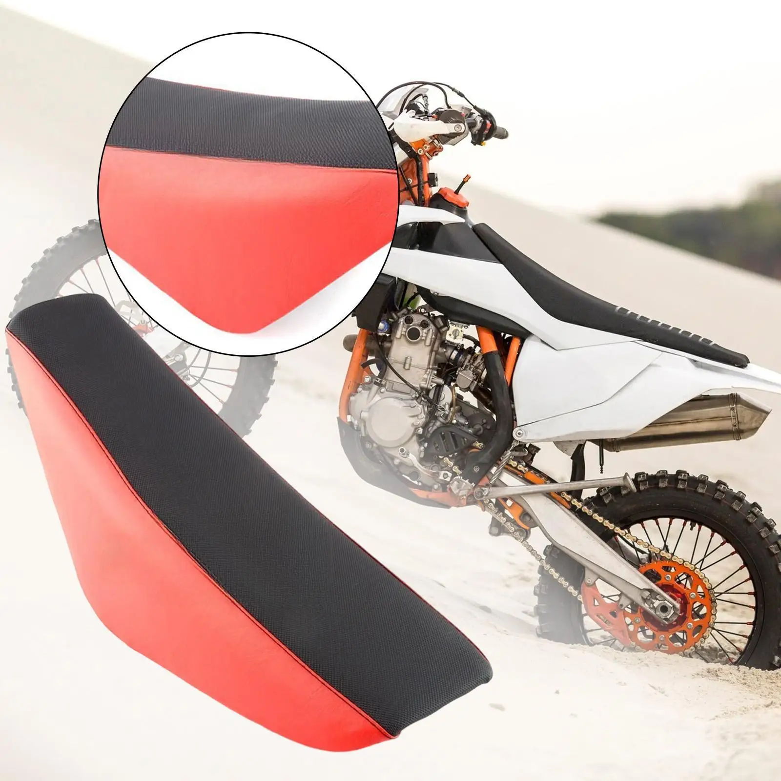 

Tall Motorcycle Seat Cushion Breathable Sponge Saddle Replacement for CRF50 110cc 125cc 140cc Dirt Bikes Off Road