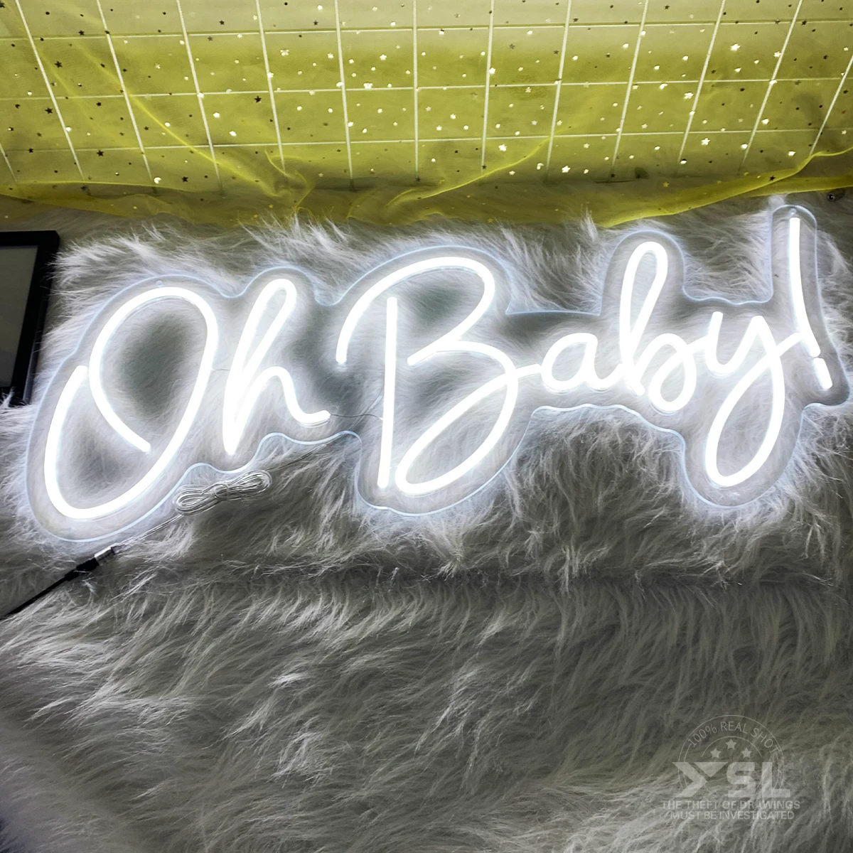 Oh baby-señal de neón Led para niños, regalo, decoración de habitación, luz de neón, fondo de boda, luz de ambiente para crear la atmósfera